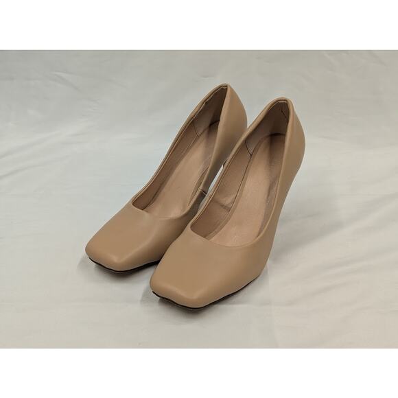 Truffle Collection Nude Square Toe Heel Womens sz EU 40/US 9 - Picture 1 of 9